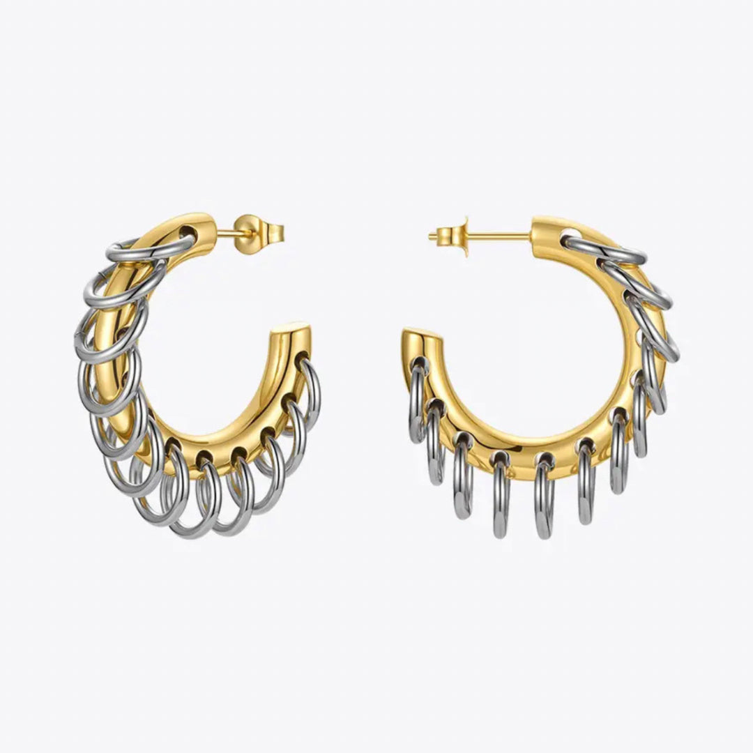 12 rings hoop earrings