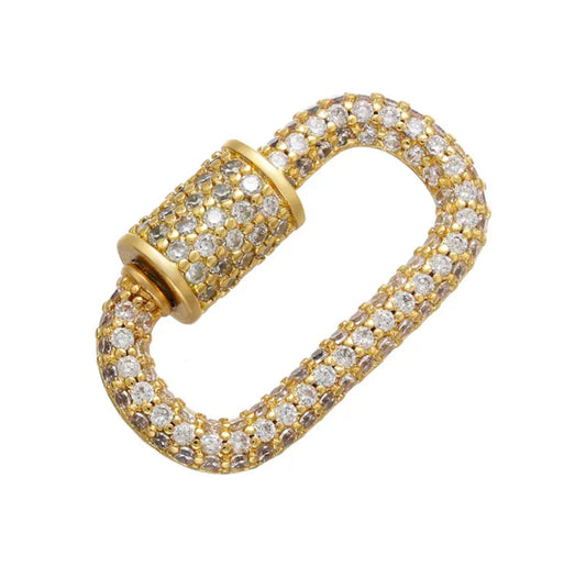 Golden carabiner charm