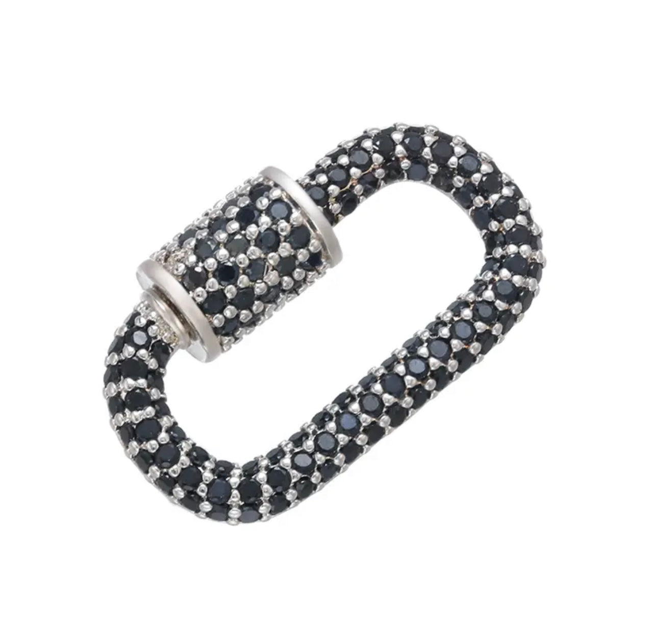 Noir carabiner charm