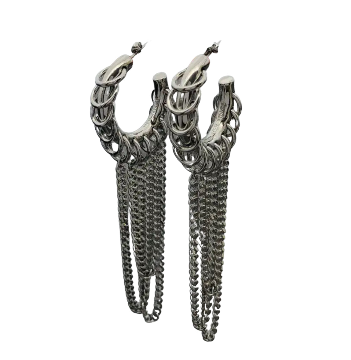 12 ring tassle hoop earrings