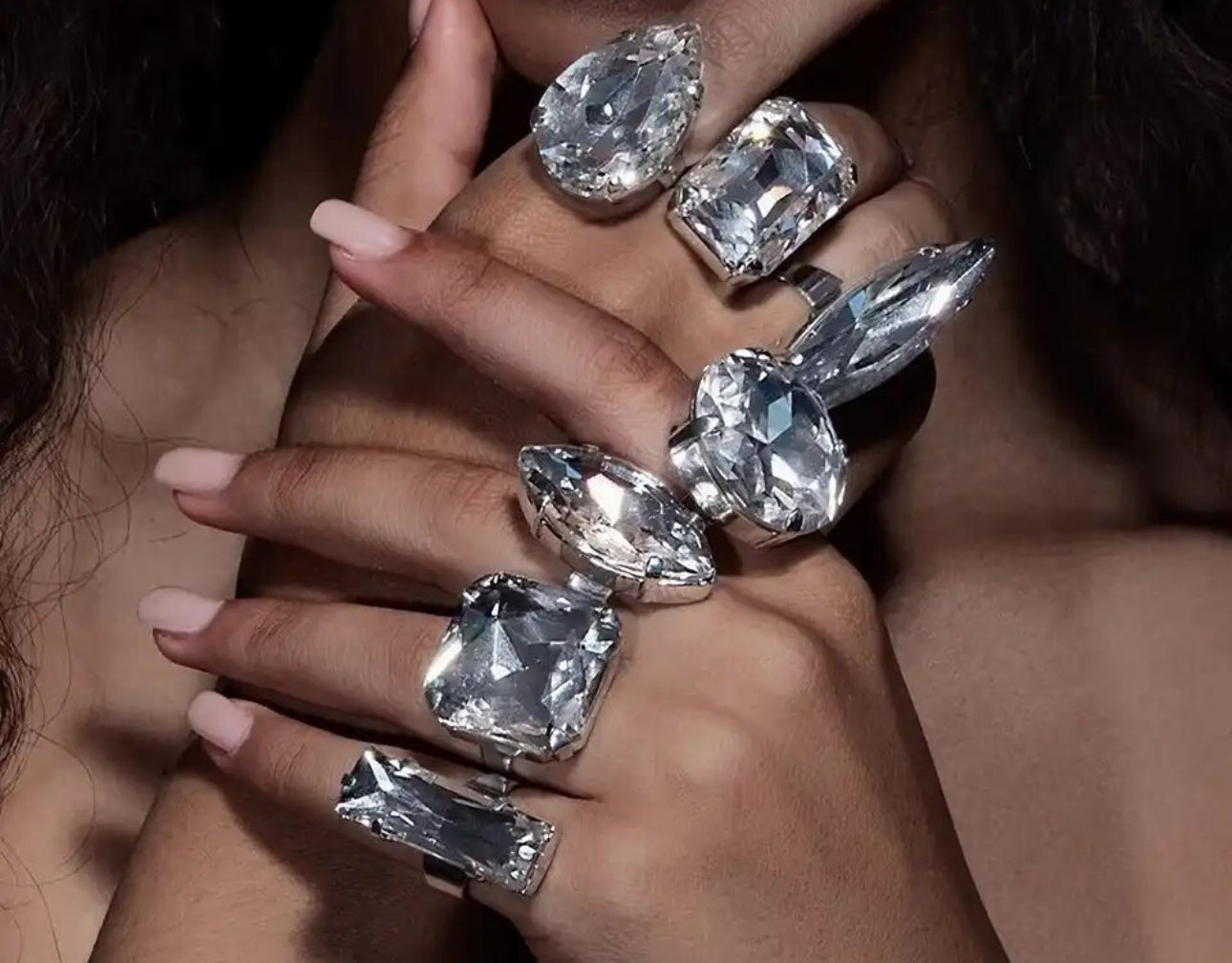 7 piece cocktail ring set