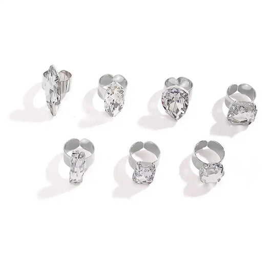 7 piece cocktail ring set