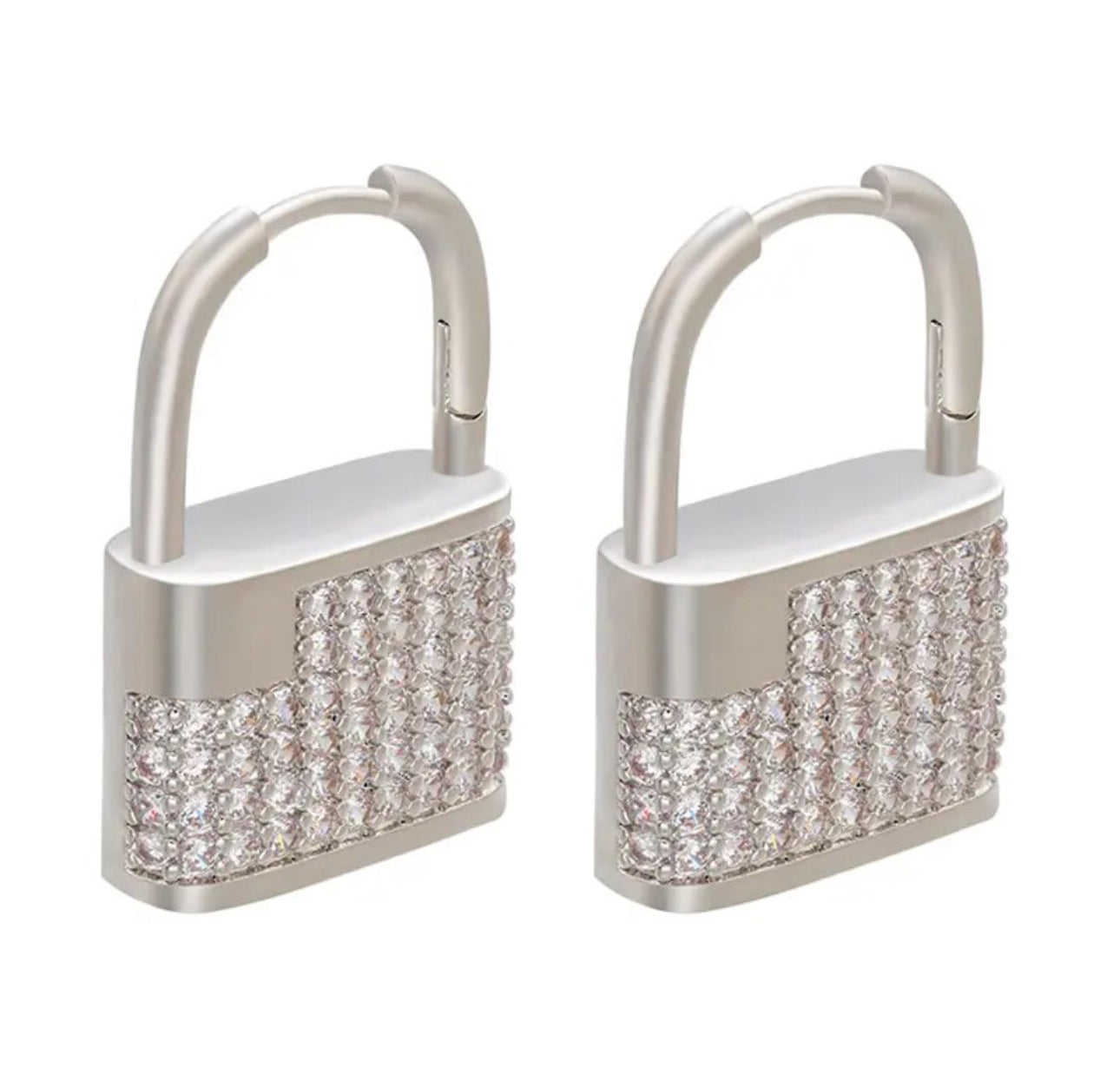 Pad lock earrings