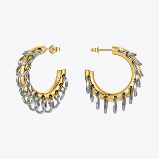 12 rings hoop earrings